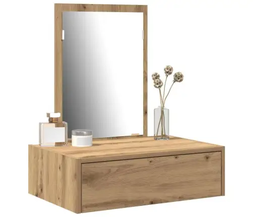 Makiažo Stalas Su Stalčių Ruda 60 X 40 X 70 Cm Apdirbta Mediena Makiažo Stalas Su Stalčių Ruda 60 X 40 X 70 Cm Apdirbta Mediena