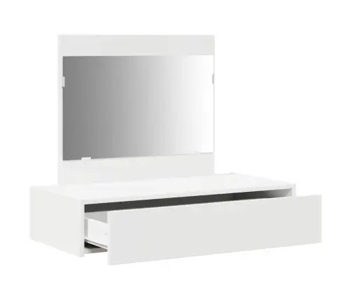 Riietumislaud Sahtliga Peegliga Valge 83 X 40 X 70 Cm Tehispuit