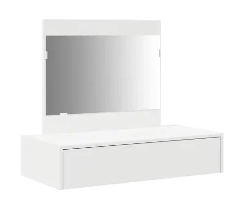 Riietumislaud Sahtliga Peegliga Valge 83 X 40 X 70 Cm Tehispuit