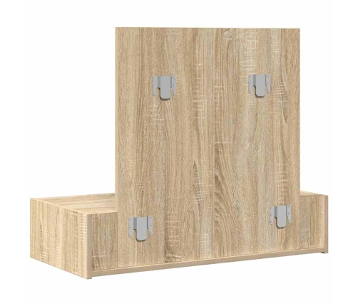 Makiažo Stalas Su Stalčių Ruda 83 X 40 X 70 Cm Apdirbta Mediena