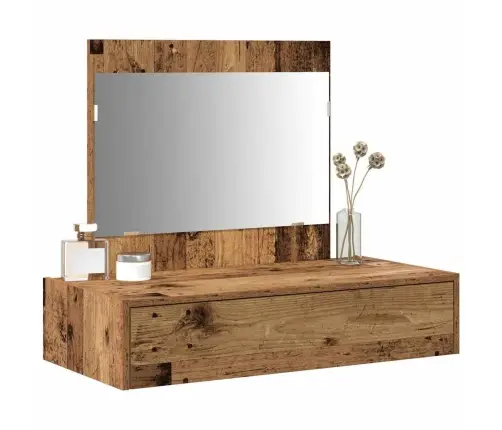 Riietumislaud Sahtliga Peegliga Pruun 83 X 40 X 70 Cm Tehispuit Riietumislaud Sahtliga Peegliga Pruun 83 X 40 X 70 Cm Tehispuit