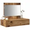 Riietumislaud Sahtliga Peegliga Pruun 83 X 40 X 70 Cm Tehispuit Riietumislaud Sahtliga Peegliga Pruun 83 X 40 X 70 Cm Tehispuit
