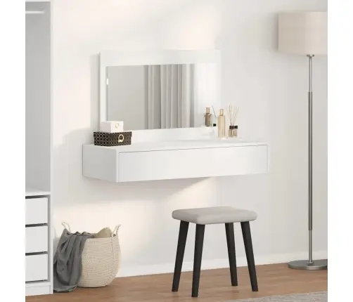 Makiažo Stalas Balta 100 X 40 X 70 Cm Apdirbta Mediena