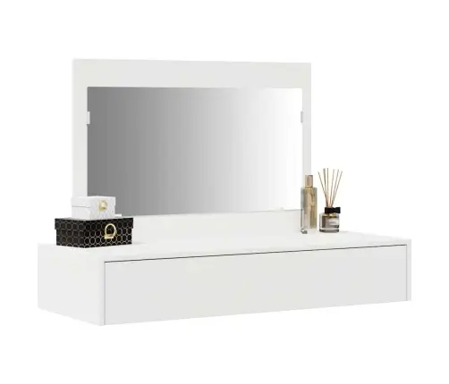 Makiažo Stalas Balta 100 X 40 X 70 Cm Apdirbta Mediena