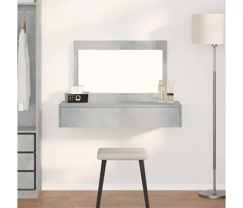 Sienā Piekārts Kosmētikas Galdiņš Betona Pelēks 100X40X70 Cm Vidaxl