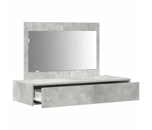 Sienā Piekārts Kosmētikas Galdiņš Betona Pelēks 100X40X70 Cm Vidaxl