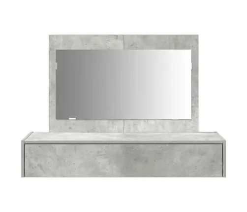 Sienā Piekārts Kosmētikas Galdiņš Betona Pelēks 100X40X70 Cm Vidaxl