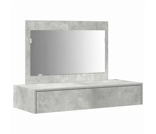 Sienā Piekārts Kosmētikas Galdiņš Betona Pelēks 100X40X70 Cm Vidaxl