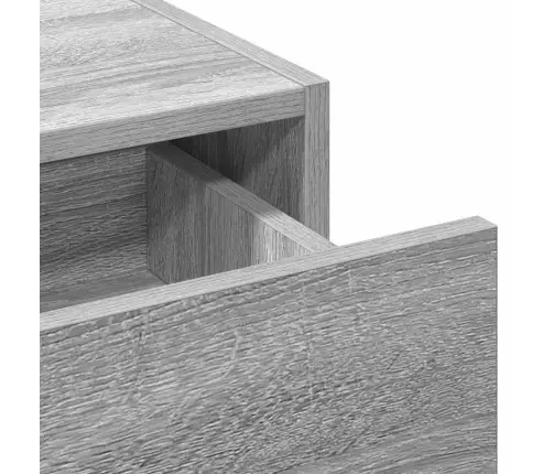 Sienā Piestiprināms Grima Galds Pelēks Sonoma 100X40X70 Cm Vidaxl