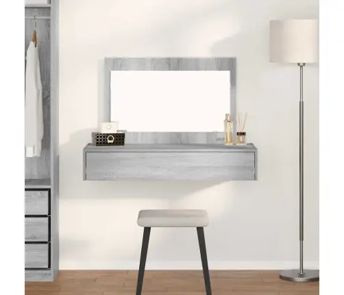 Sienā Piestiprināms Grima Galds Pelēks Sonoma 100X40X70 Cm Vidaxl