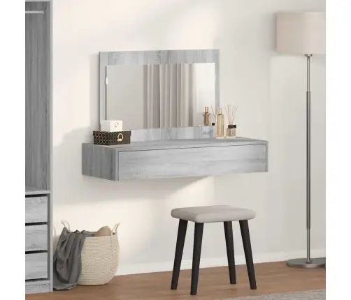 Sienā Piestiprināms Grima Galds Pelēks Sonoma 100X40X70 Cm Vidaxl