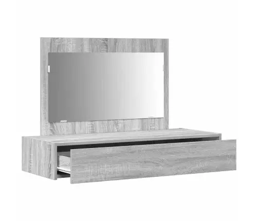 Sienā Piestiprināms Grima Galds Pelēks Sonoma 100X40X70 Cm Vidaxl
