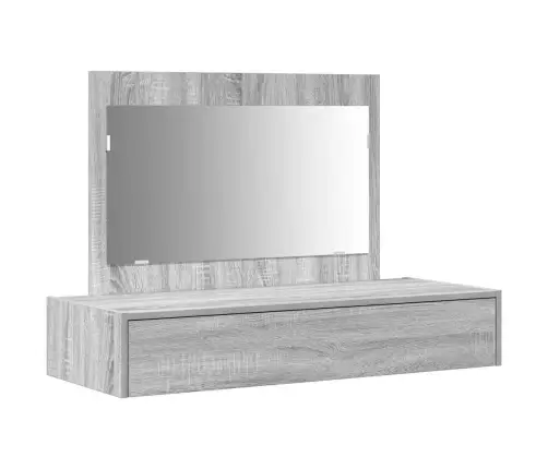 Sienā Piestiprināms Grima Galds Pelēks Sonoma 100X40X70 Cm Vidaxl