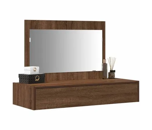 Makiažo Stalas Ruda 100 X 40 X 70 Cm Apdirbta Mediena