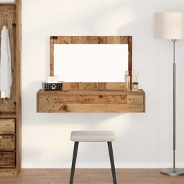 Makiažo Stalas Ruda 100 X 40 X 70 Cm Apdirbta Mediena