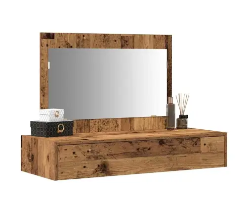 Sienas Piekārtais Grima Galds - Vintage Koks - 100X40X70 Cm Vidaxl
