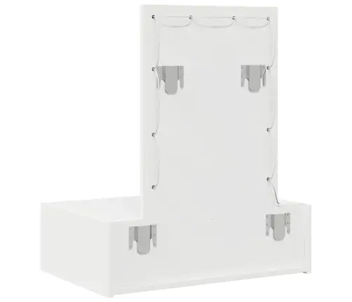 Makiažo Stalas Balta 60 X 40 X 70 Cm Apdirbta Mediena