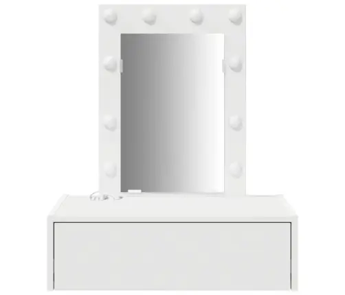 Makiažo Stalas Balta 60 X 40 X 70 Cm Apdirbta Mediena