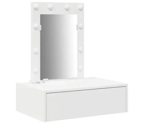 Makiažo Stalas Balta 60 X 40 X 70 Cm Apdirbta Mediena