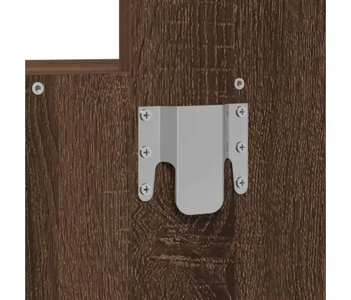 Sienā Piestiprināmais Tualetes Galds Ar Led Gaismām Brūnā Ozolā Vidaxl