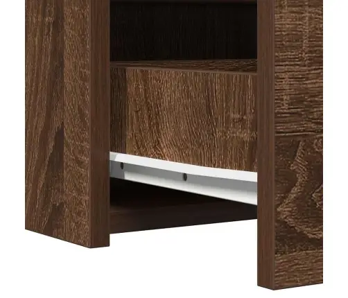 Sienā Piestiprināmais Tualetes Galds Ar Led Gaismām Brūnā Ozolā Vidaxl