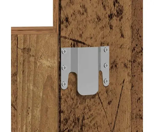 Sienā Montējamais Grima Galdiņš Ar Led Gaismiņām Vecais Koks Vidaxl