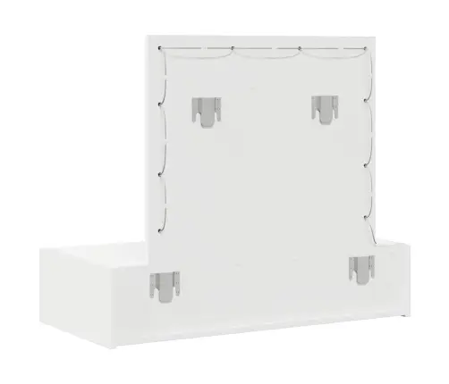 Riietumislaud Peeglituledega Valge 83 X 40 X 70 Cm Tehispuit