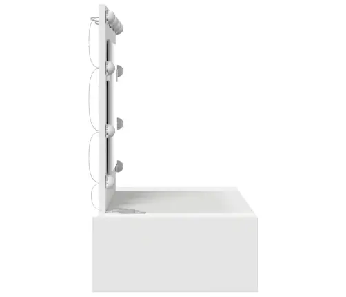 Riietumislaud Peeglituledega Valge 83 X 40 X 70 Cm Tehispuit