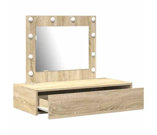 Makiažo Stalas Su Stalčių Ruda 83 X 40 X 70 Cm Apdirbta Mediena