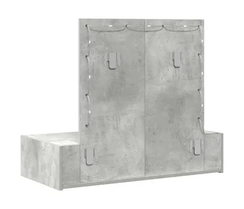 Sienā Montējamais Tualetes Galdiņš Ar Led Gaismām, Pelēks Betons Vidaxl