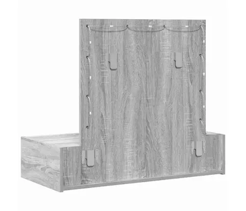 Sienā Piestiprināms Tualetes Galdiņš Ar Led Gaismām Pelēkā Sonoma Krāsā Vidaxl