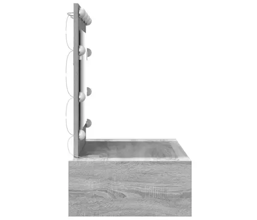 Sienā Piestiprināms Tualetes Galdiņš Ar Led Gaismām Pelēkā Sonoma Krāsā Vidaxl