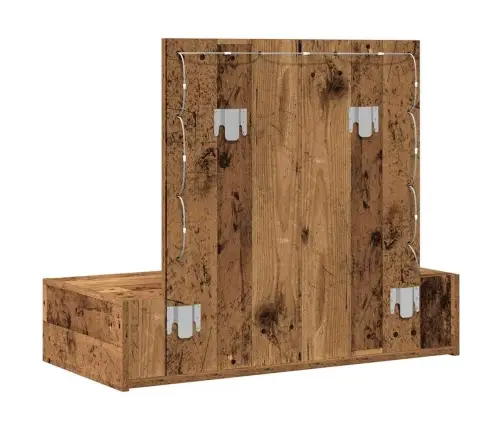 Riietumislaud Peeglituledega Pruun 83 X 40 X 70 Cm Tehispuit