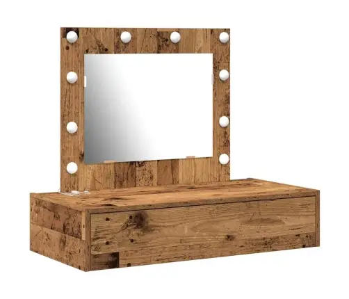 Riietumislaud Peeglituledega Pruun 83 X 40 X 70 Cm Tehispuit