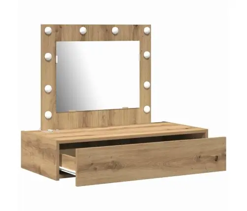 Makiažo Stalas Su Stalčių Ruda 83 X 40 X 70 Cm Apdirbta Mediena