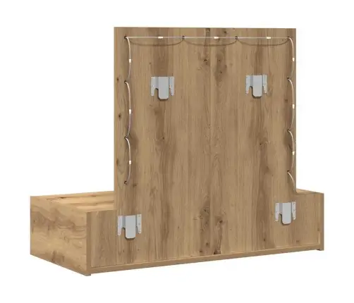 Makiažo Stalas Su Stalčių Ruda 83 X 40 X 70 Cm Apdirbta Mediena