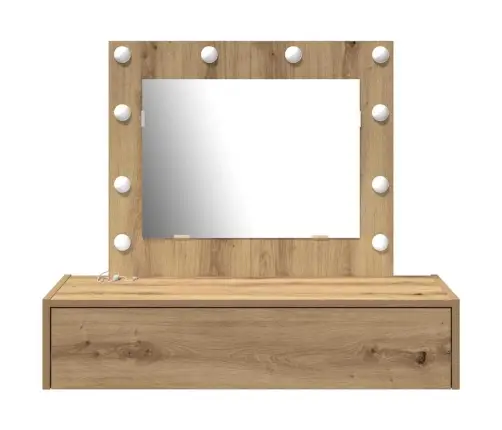 Makiažo Stalas Su Stalčių Ruda 83 X 40 X 70 Cm Apdirbta Mediena