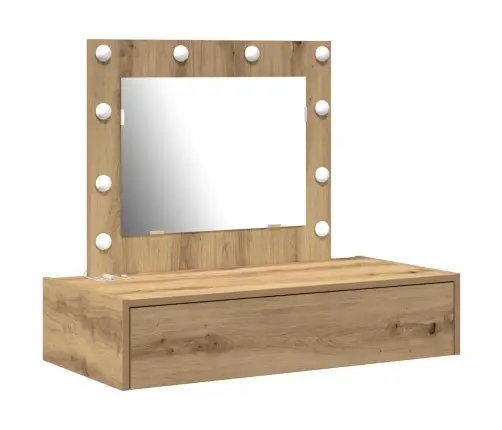 Makiažo Stalas Su Stalčių Ruda 83 X 40 X 70 Cm Apdirbta Mediena