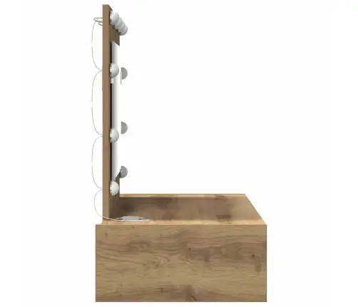 Makiažo Stalas Su Stalčių Ruda 83 X 40 X 70 Cm Apdirbta Mediena