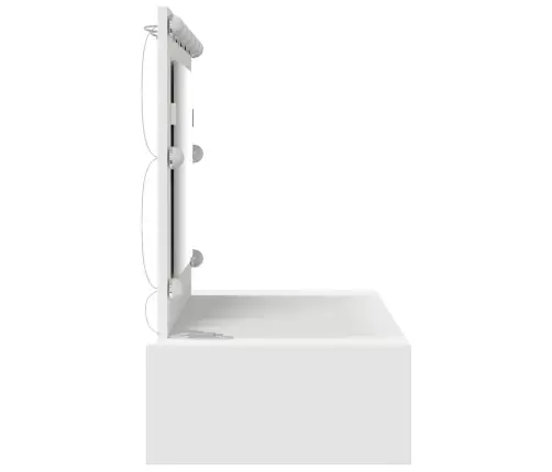 Pie Sienas Hungots Grima Galdiņš Ar Led Gaismām Balts Vidaxl