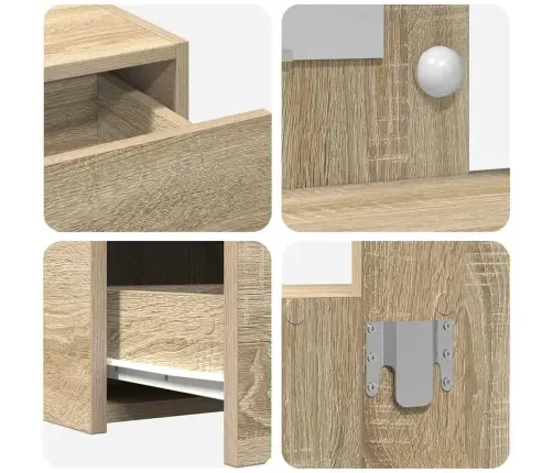 Riietumislaud Peeglituledega Pruun 100 X 40 X 70 Cm Tehispuit