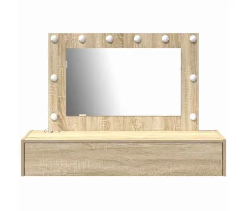 Riietumislaud Peeglituledega Pruun 100 X 40 X 70 Cm Tehispuit