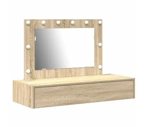 Riietumislaud Peeglituledega Pruun 100 X 40 X 70 Cm Tehispuit