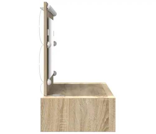 Riietumislaud Peeglituledega Pruun 100 X 40 X 70 Cm Tehispuit