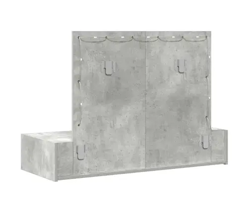 Sienā Stiprināms Tualetes Galdiņš Ar Led Gaismām Betona Pelēkā Krāsā Vidaxl