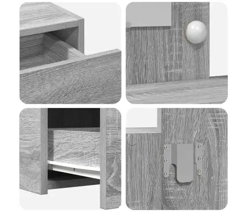 Riietumislaud Peeglituledega Hall 100 X 40 X 70 Cm Tehispuit