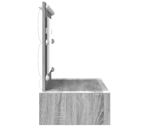 Riietumislaud Peeglituledega Hall 100 X 40 X 70 Cm Tehispuit