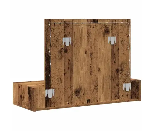 Makiažo Stalas Ruda 100 X 40 X 70 Cm Apdirbta Mediena