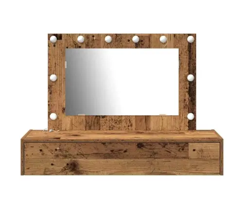 Makiažo Stalas Ruda 100 X 40 X 70 Cm Apdirbta Mediena