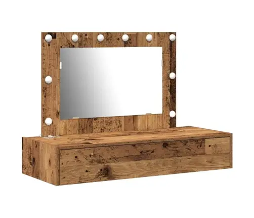 Makiažo Stalas Ruda 100 X 40 X 70 Cm Apdirbta Mediena